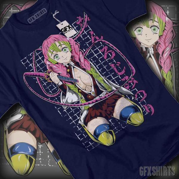 

Mitsuri Kanroji Shirt Demon Slayer Anime Manga Hentai Waifu Senpai T-Shirt 4XL