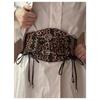 Wide Women Waistband Leopard Print Corset Belt New Waist Belt Decoration  for Dresses