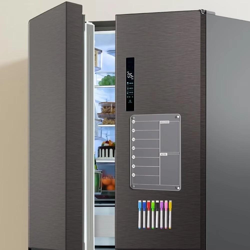 Transparent Magnetic Acrylic Weekly Planner Reusable Planning Note Board  Kitchen