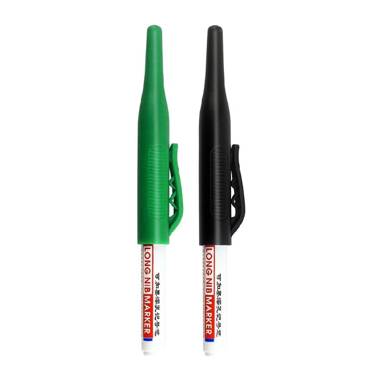 

30mm Deep Hole Marker Long Nib Carpenter Marker Woodworking Tool 1 чёрный/зелёный