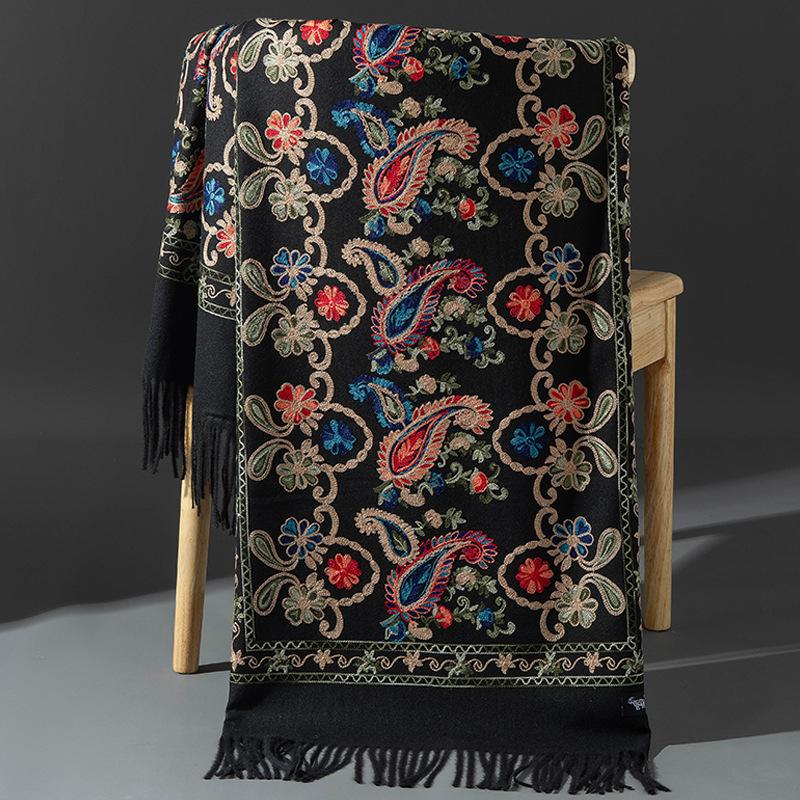 

70 * 200 см осень и зима новый женский однотонный универсальный простой кисточкой имитация кашемира двухсторонний шарф теплый шарф атмосфера шаль 200*70cm