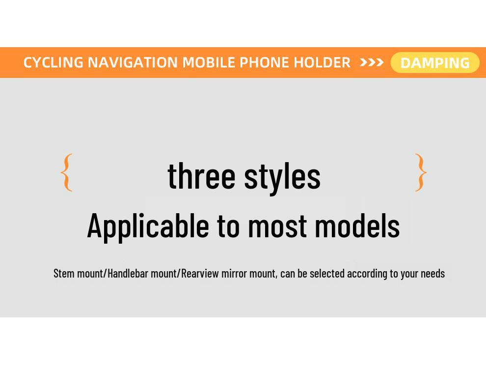 Airbag Anti-Vibration Phone Holder for Bicycle & Motorcycle