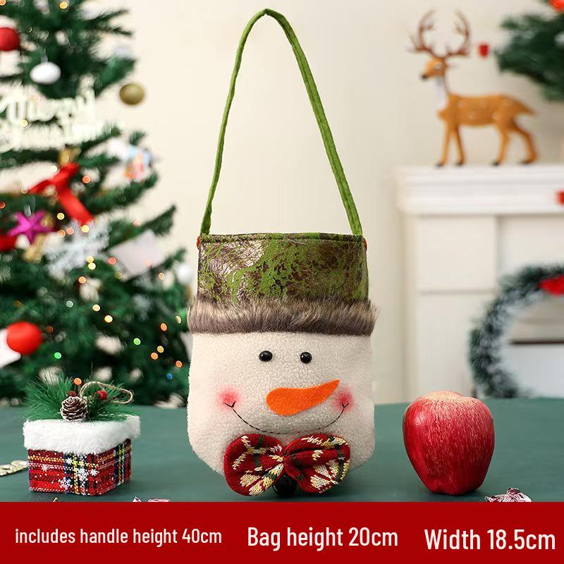 Christmas Gift Bags: Kids' Cartoon Candy & Apple Decor In Santa & Tree Shapes