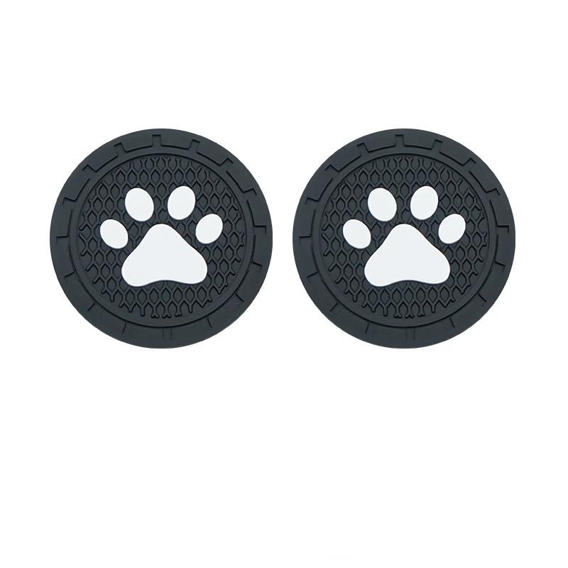 2Pcs/set Paw Silicone Car Coasters Universal Fit Anti-Slip Cup Holder Protection Durable Easy to Clean Car Interior Accessories Cup Holders 5