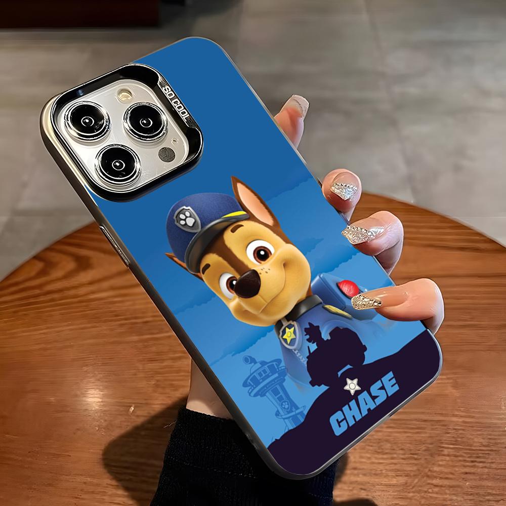 Cartoon Paws P-Patrols Phone Case For For iPhone 18 16 Pro Max 15 Pro 14 Plus 12 13 X XS Max XR 11 Pro Colorful Silver Cover