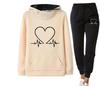 2025 Unisex Printed Sweatshirt & Hoodie Set for Autumn/Winter Casual Jogging