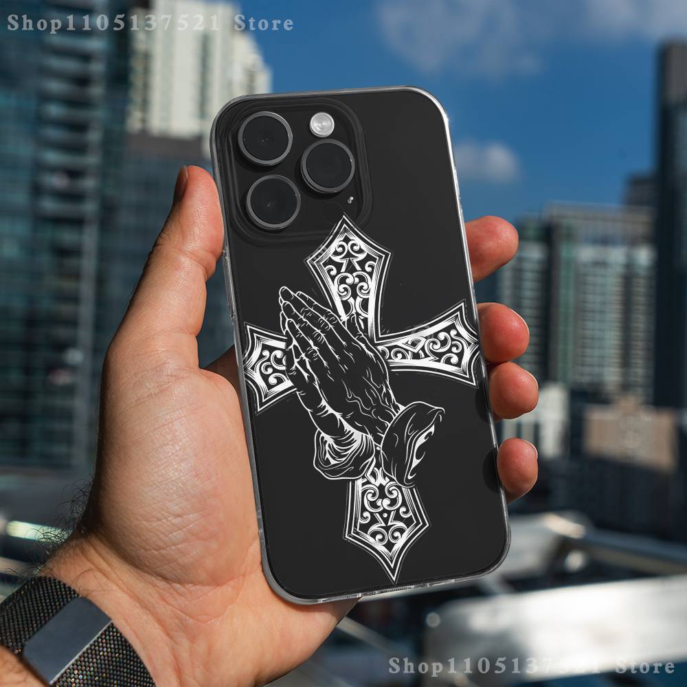 

G-Готичний хрест Символ Чохол для телефону Для iPhone 17,16,11,15,13,14,12,Air,Mini,Plus,Pro,Max,Plus,E Прозорий м який корпус iPhone15Plus