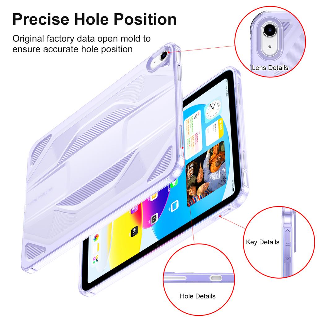 For iPad (2025)/iPad 10.9 (2022) Case Anti Drop Clear TPU Tablet Cover