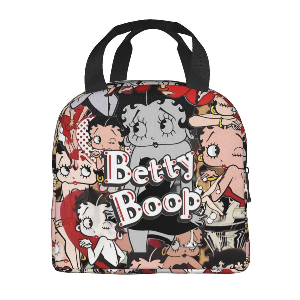 B-Bettys Boops Insulated Lunch Bag Food Container Portable Cooler Thermal Lunch Boxes For School Office