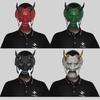 Captivating Japanese Samurai Red Hannya Demon King Mask For Halloween Costume Parties