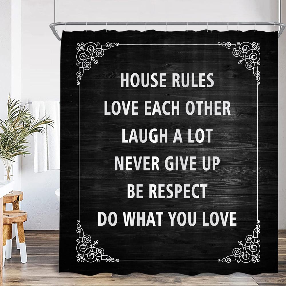 

Motivational Quotes Farmhouse Shower Curtain Daisy Lavender Succulent Plant Spring Bath Curtain Vinatge Floral Bathtub Curtain W60H190(CM)-1 Pcs