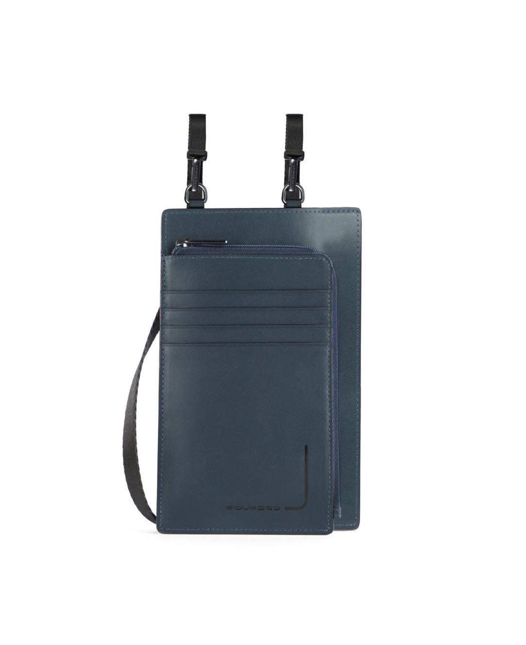 Piquadro, Tasche, Leather Crossbody Bag, Blue