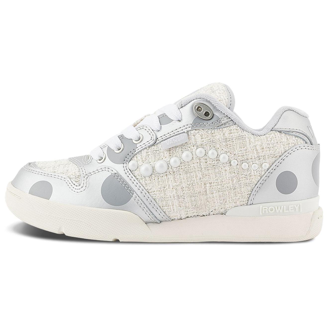 

ZHANGQUANSHENIANXIANDING x Vans Rowley Wear-resistant And Lightweight Low-Top Skateboard Shoes Unisex White Sneakers VN000MYEF45 40.5