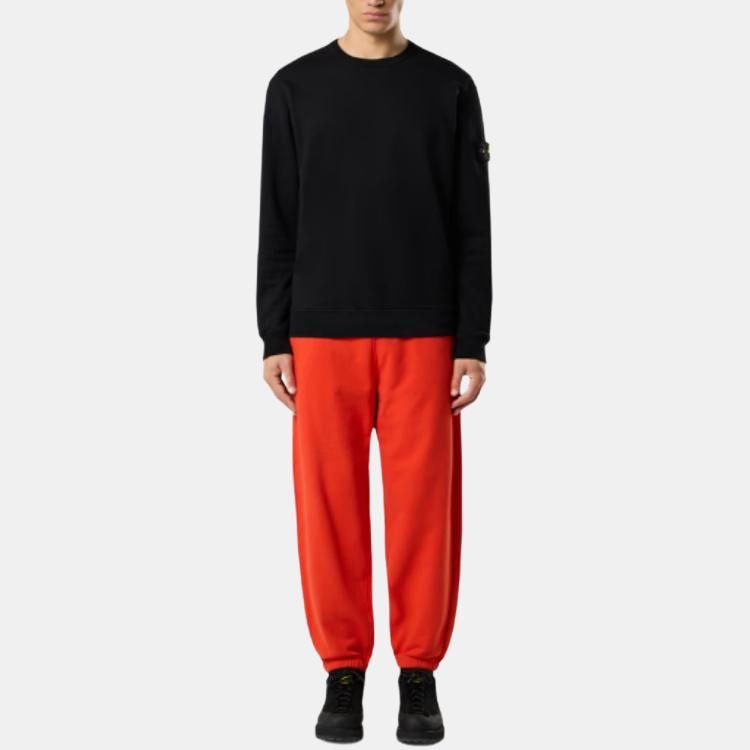 Stone Island Classic Solid Color Brushed Fleece Cotton Crew Neck Pullover Sweatshirt Unisex sweatshirt K2S156100028S0A20V0029