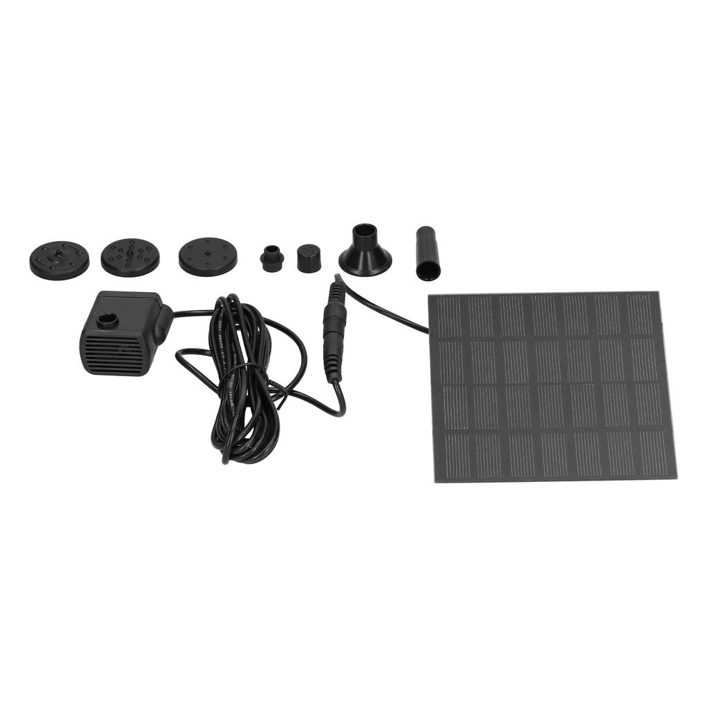 Solar Springbrunnenpumpen Automatischer schwimmender Springbrunnen mit verschiedenen Düsen für Teich Außen Wasserspiel Garten