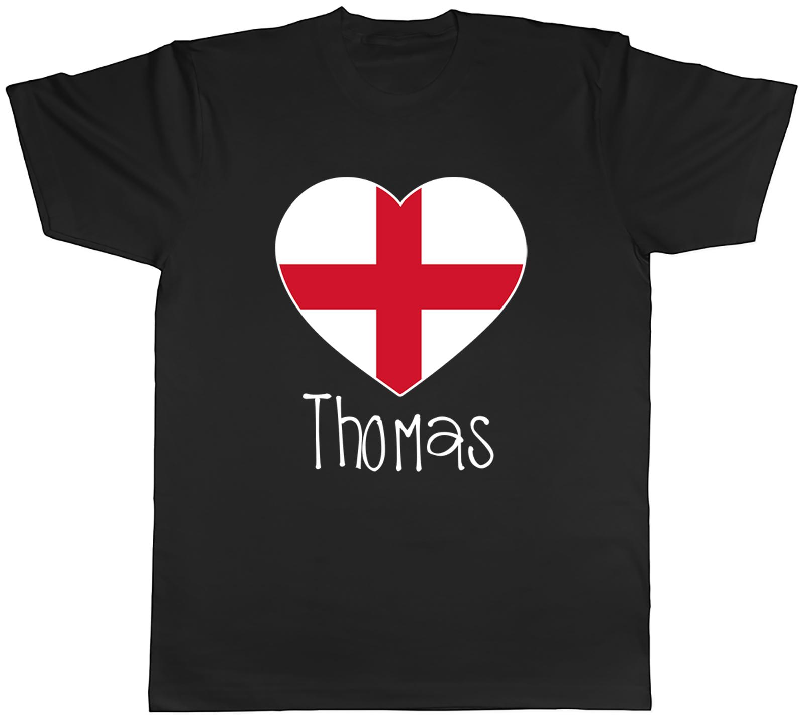 Personalised Love England Football Fan Supporter Unisexs TShirt Tee Gift Top S