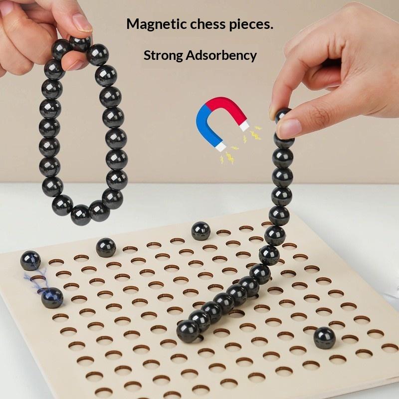 Magnetic Battle Board Game Fun Magnetic Induction Table Game Educational Wooden Child Interactive Brain Training Toy