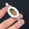 Oval Plume Agate Stone Anniversary Mother Boho Pendant Jewelry Sterling Silver