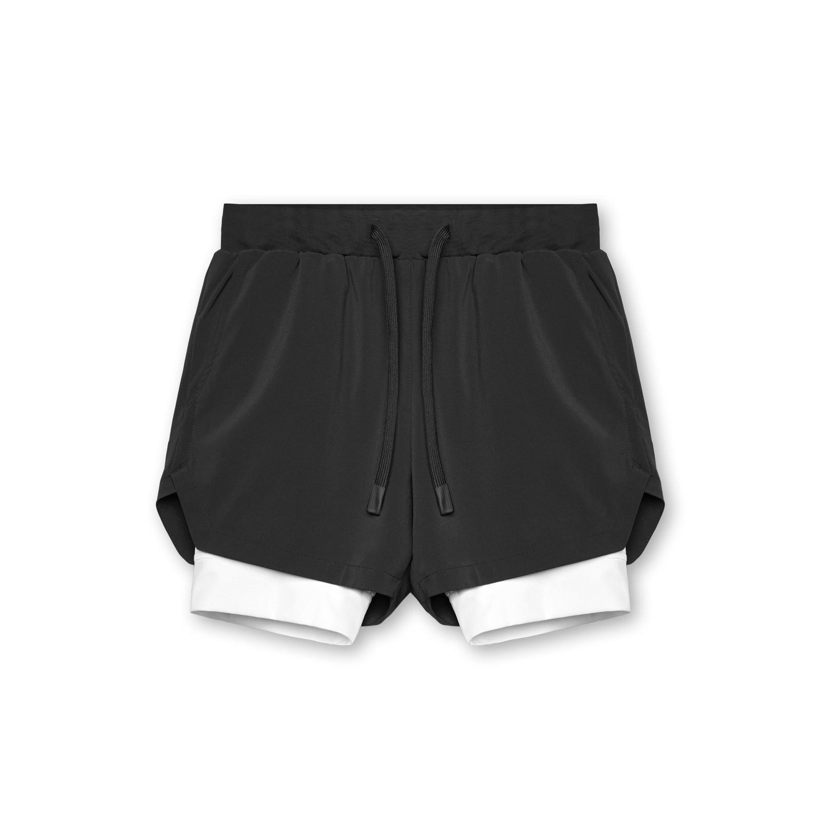 Elegant Home Furnshings Heren Sportschool Fitness 2-in-1 Sneldrogende Shorts Zomer Hardlopen Bodybuilding Joggen Casual Korte Broeken Training Heren Basketbal Onderkleding M