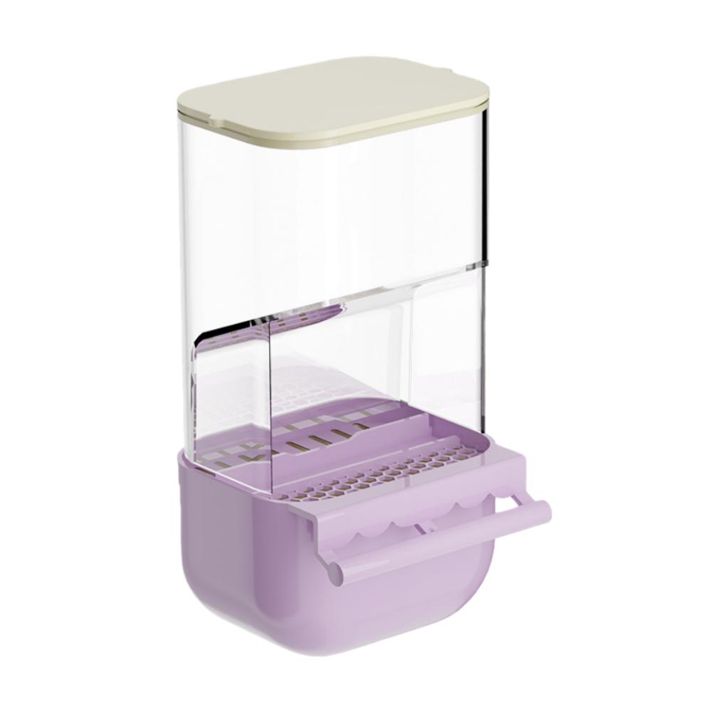 New Automatic Parrot Feeder Transparent Large Capacity Food Container Anti-Spill Cage Mount Pet Food Tray Pet Supplies