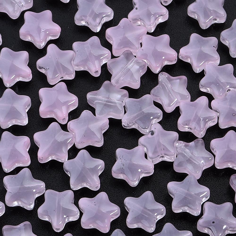 50pcs/lot 8mm Colored Star Lampwork Glass Beads For Jewelry Making Loose Spacer Charm Beads DIY Bracelet Necklace Accessories