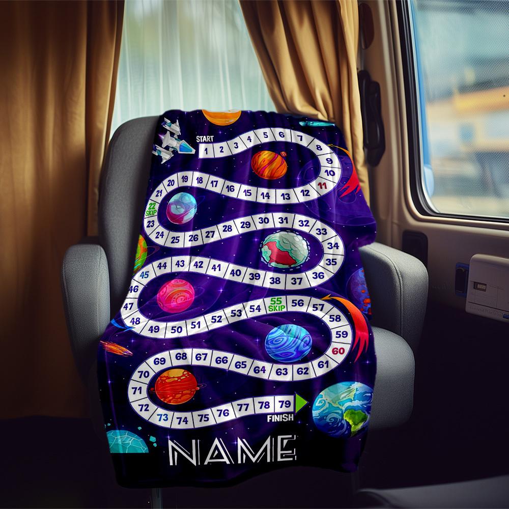 Space Adventure Customize Your Name Rv Blanket Comfortable Soft Lightweight Multipurpose Blanket For Travel Camping Picnics Sofas Rvs Beds Living