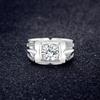 Wosikate Korean Square Zirconia Ring For Men Trendy Domineering   Copper Fashion Jewellery Finger Ring Adjustable