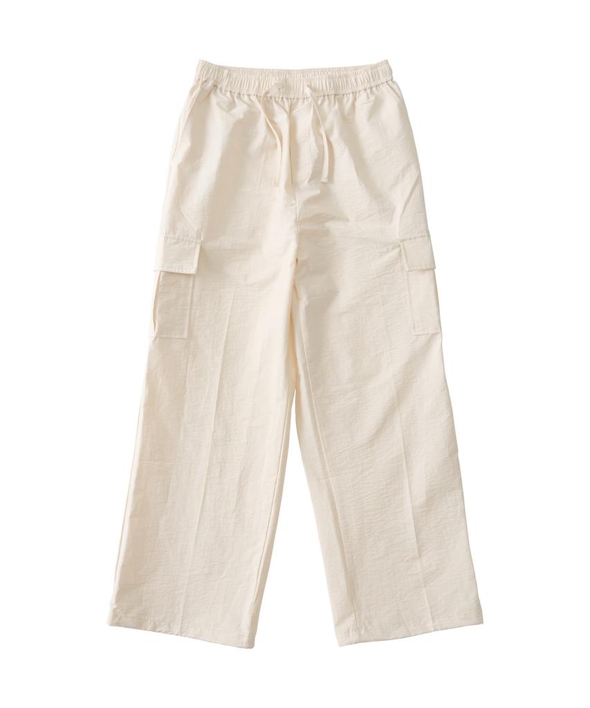 ANALOG MOOD Semi-Wide String Cargo Pants (Cream)