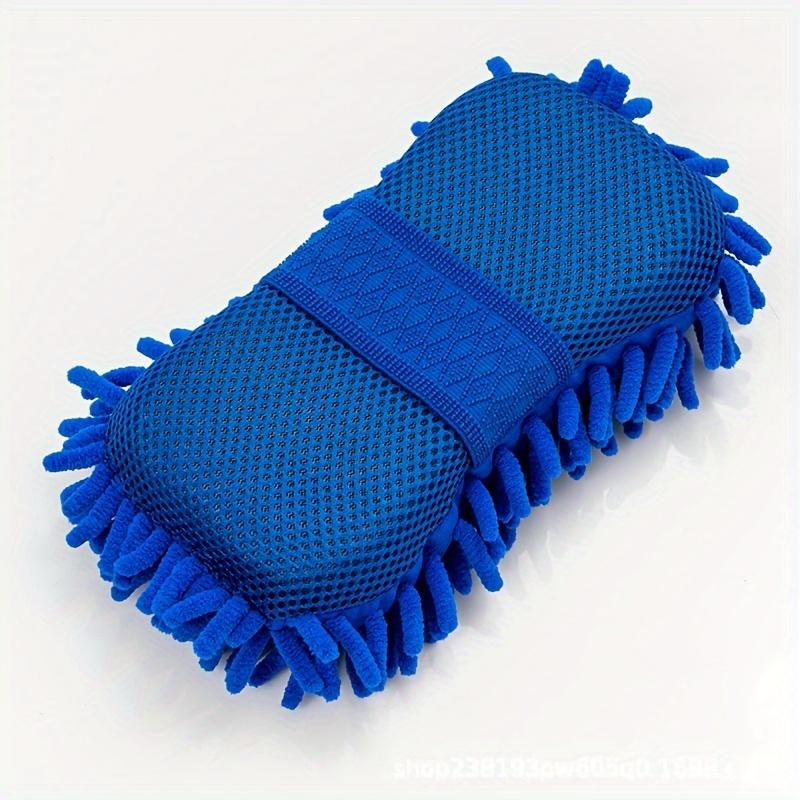 1pc Boat/Car Wash Mitt & Microfiber Drying Towel Set Chenille Scratch-Free Mitt Ultra Absorbent Waffle Towel for Car Detailing