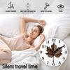 High-Quality Maple High-Quality Leaf High-Quality Wooden High-Quality Wall High-Quality Clock, 10-24Inch High-Quality Silent High-Quality Wall