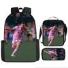 Football Schoolbag Three-Piece Backpack Pencil Bag Satchel Package Primary And Secondary School Students Schoolbag