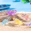 50Pcs Luminous Mini Crab Figurines Resin Freestanding Ocean Animal Decor Diy Dollhouse & Aquarium Landscape For Home Decor