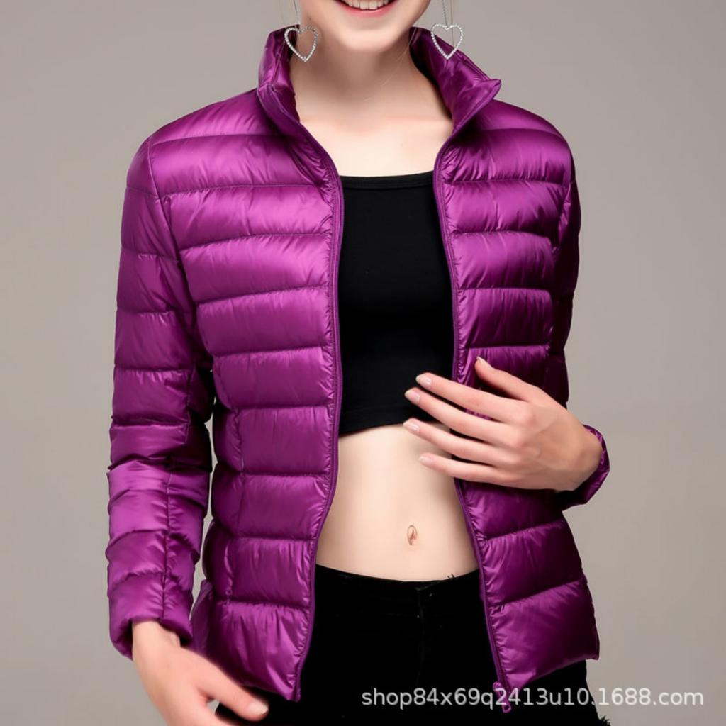 Cotton Padded Women's New Short, Lightweight, Thick, Warm, Slim Fit Korean Version Silk and Cotton Fashionable Jacket Without Storage Bag