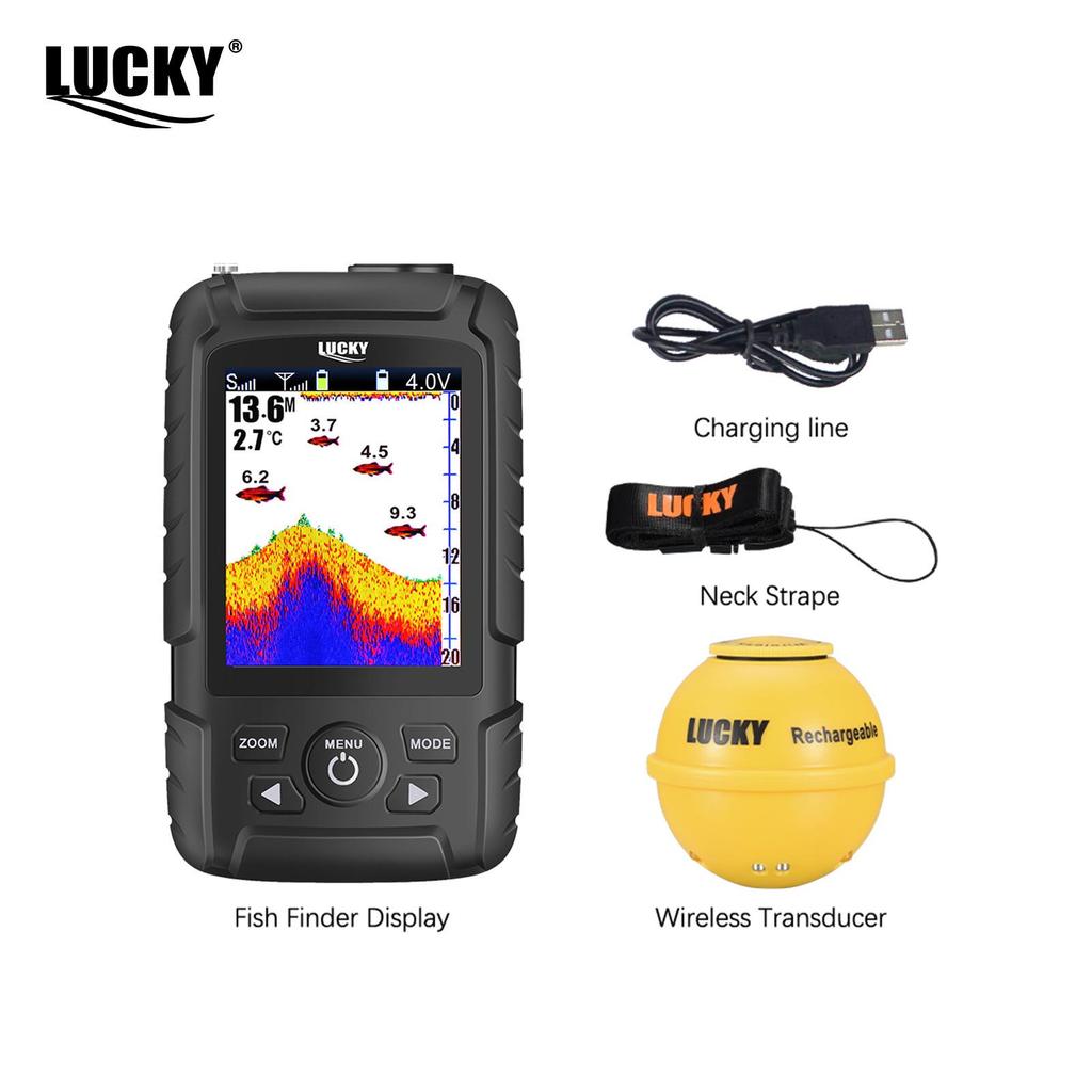 Šťastný bezdrátový HD vyhledávač ryb s barevným displejem - Prémiový podvodní sonar pro rybolov
