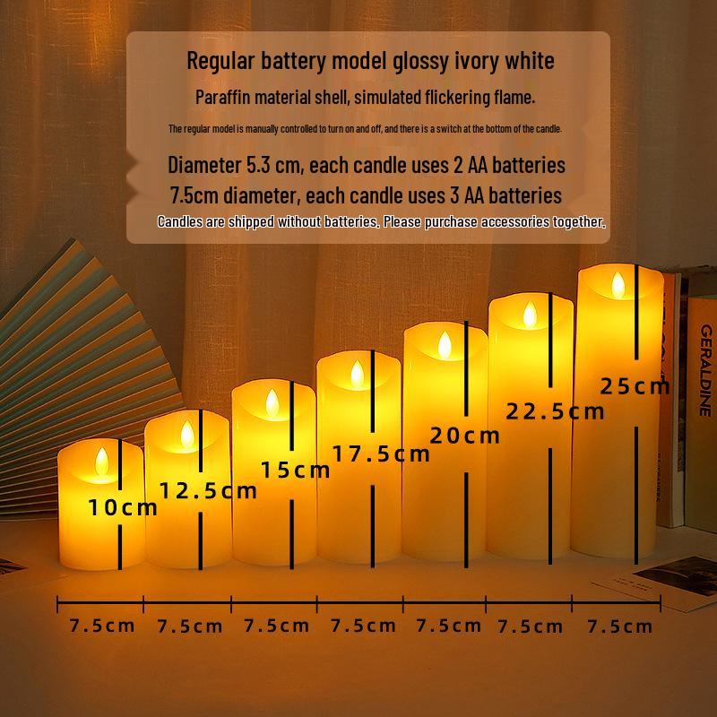 

Романтические светодиодные свечи для свадеб и Дня святого Валентина для концертов и фотографии Dia 5.3*11cm