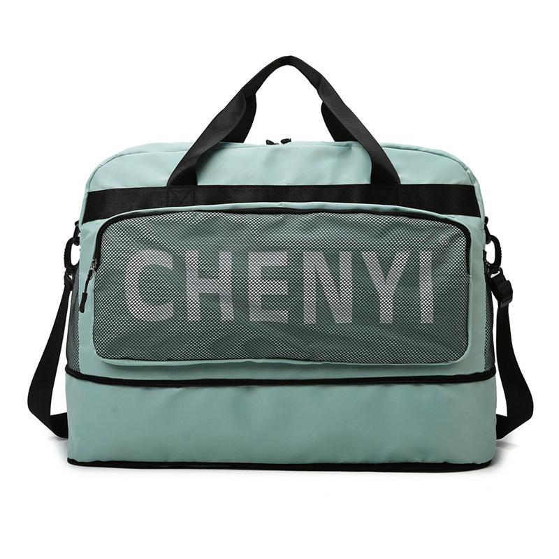 

Ladies dry and wet separation sports and leisure fitness bag can be expanded to go out for travel, large capacity can be set, tie rod luggage bag зелений