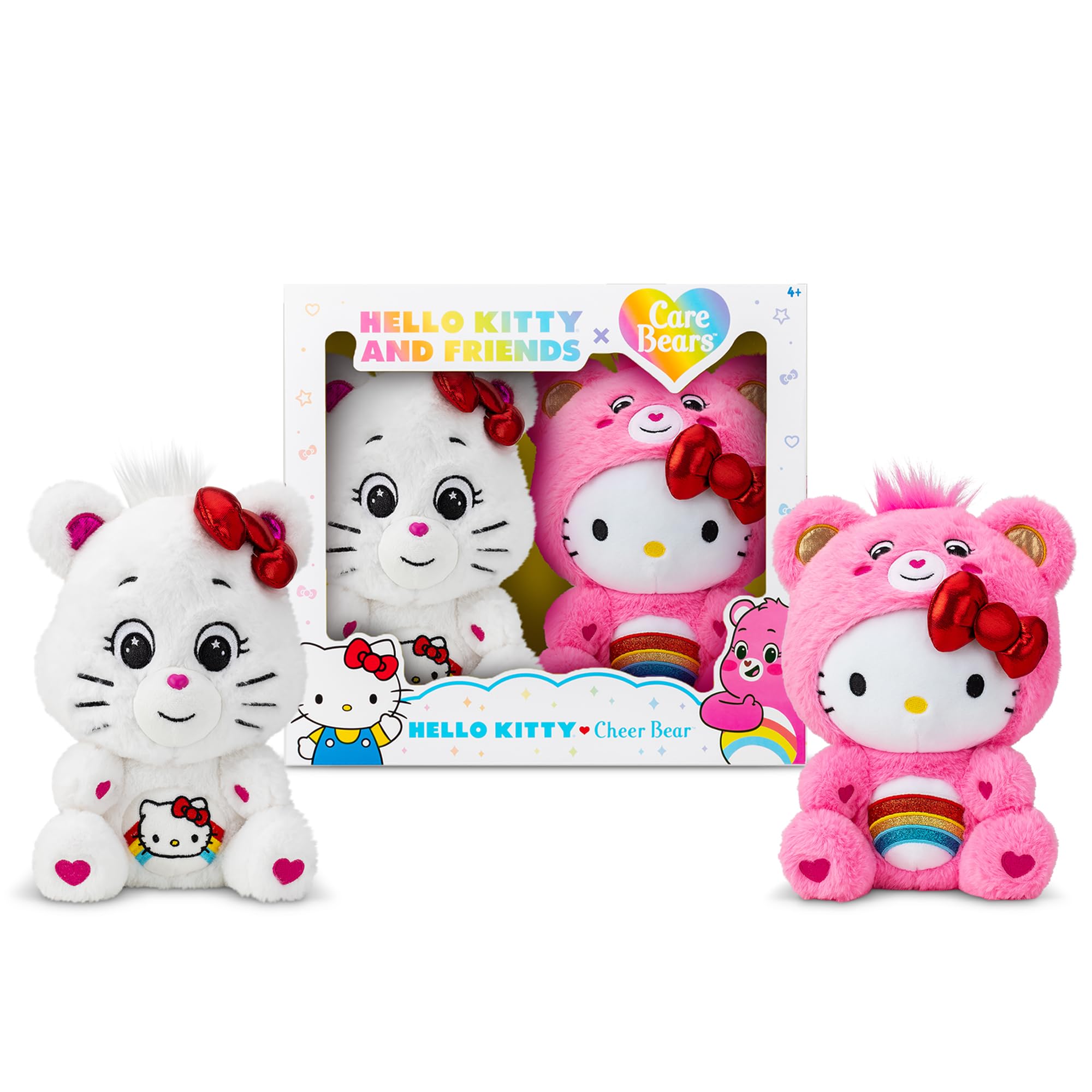 

Плюшевый коллекционный набор Care Bears Hello Kitty Loves Cheer Bear 10 (2 шт.) - Мягкий и приятный на ощупь материал