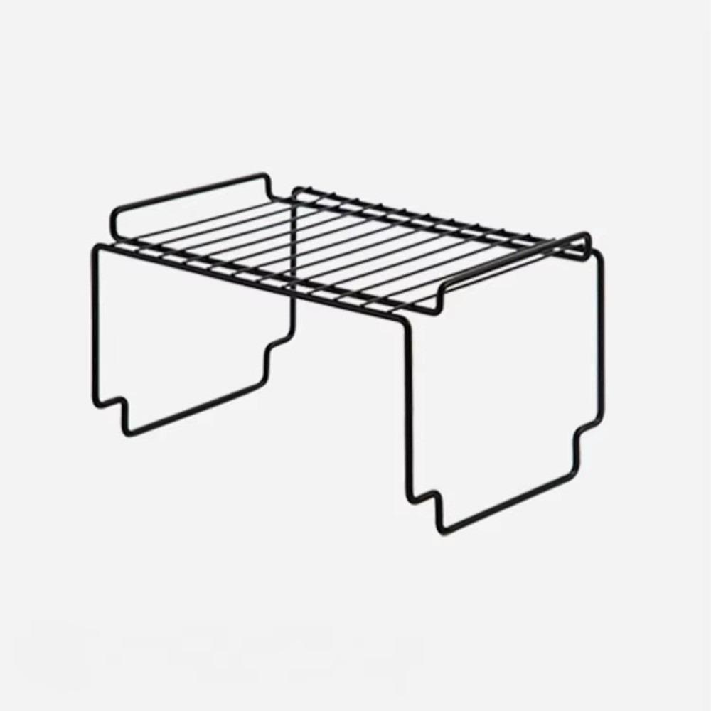 Double-Layered Cupboard Dish Rack Iron Kitchen Organizer Rack Seasoning Storage Rack Kitchenware
