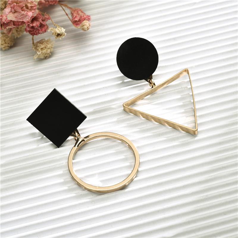 New Korean Heart Statement Drop Earrings  for Women Fashion Vintage Geometric Acrylic Dangle Hanging Earring Jewelry ear stu