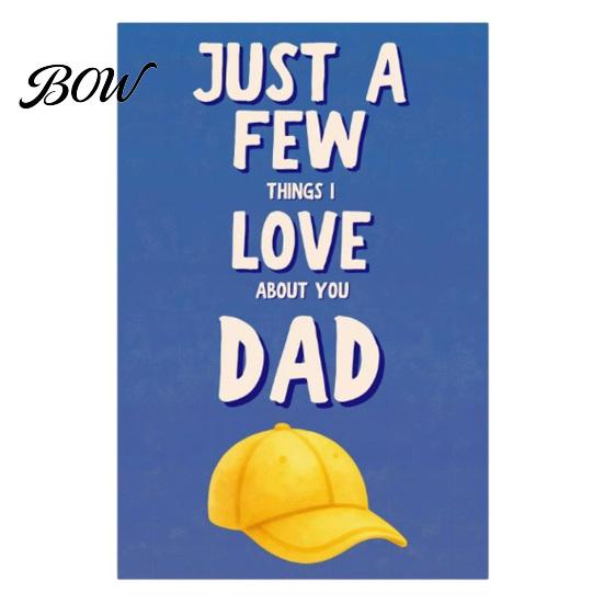 Personalized Gift for Dad Fill-in-the-blank Memory Book, Just A Few Things I Love about You Journal, 51 Keepsake Book Father Sheets