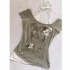 TrendHub American Vintage T Shirts Retro Grunge Letter Flower Print Crop Tops Y2k Summer T Shirts Fashion Streetwear Halter Harajuku Tees