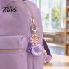 Talos Purple Series Keychain Pendant, Sequins Star Initial Letter Charm Key Chain with Butterfly Tassel Design, A-Z Holder for Bag Purse Backpack