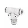 Pneumatic T-Type Threaded Air Hose Connector - MPB Sizes 4-12 M5/01/02/03