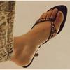 Fashion 2025 High Heels Women's Summer Riveted Flip-flops Sandals Sexy Stiletto Shoes Metal Embellished Beach Seaside