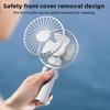 Umbrella Fan Strong Airflow Low Noise Foldable Design Handheld Personal Fan Hands-Free Clip-On Rechargeable Cooling Fan