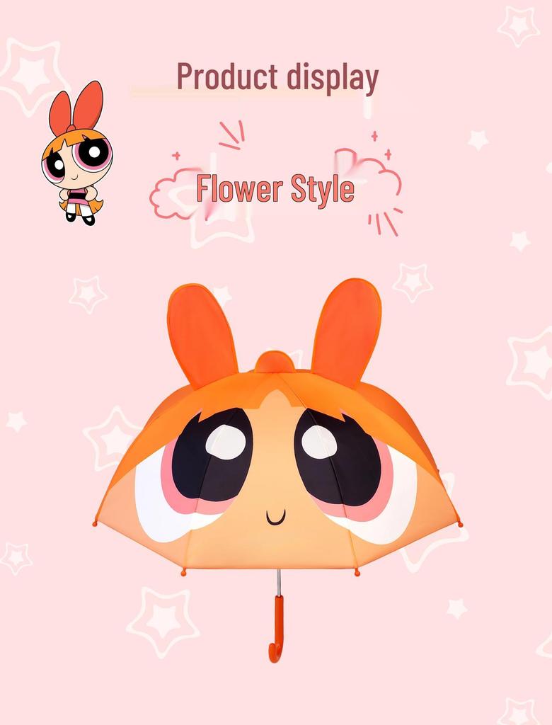 Powerpuff Girls Kids Mini Cute Cartoon Umbrella for Little Girls and Kindergarten