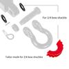 Shackle Isolator Upgraded DRing Shackle Covers & 4Pcs Washer Fits 3/4 inch Shackle Gear Design Rattling Protections
