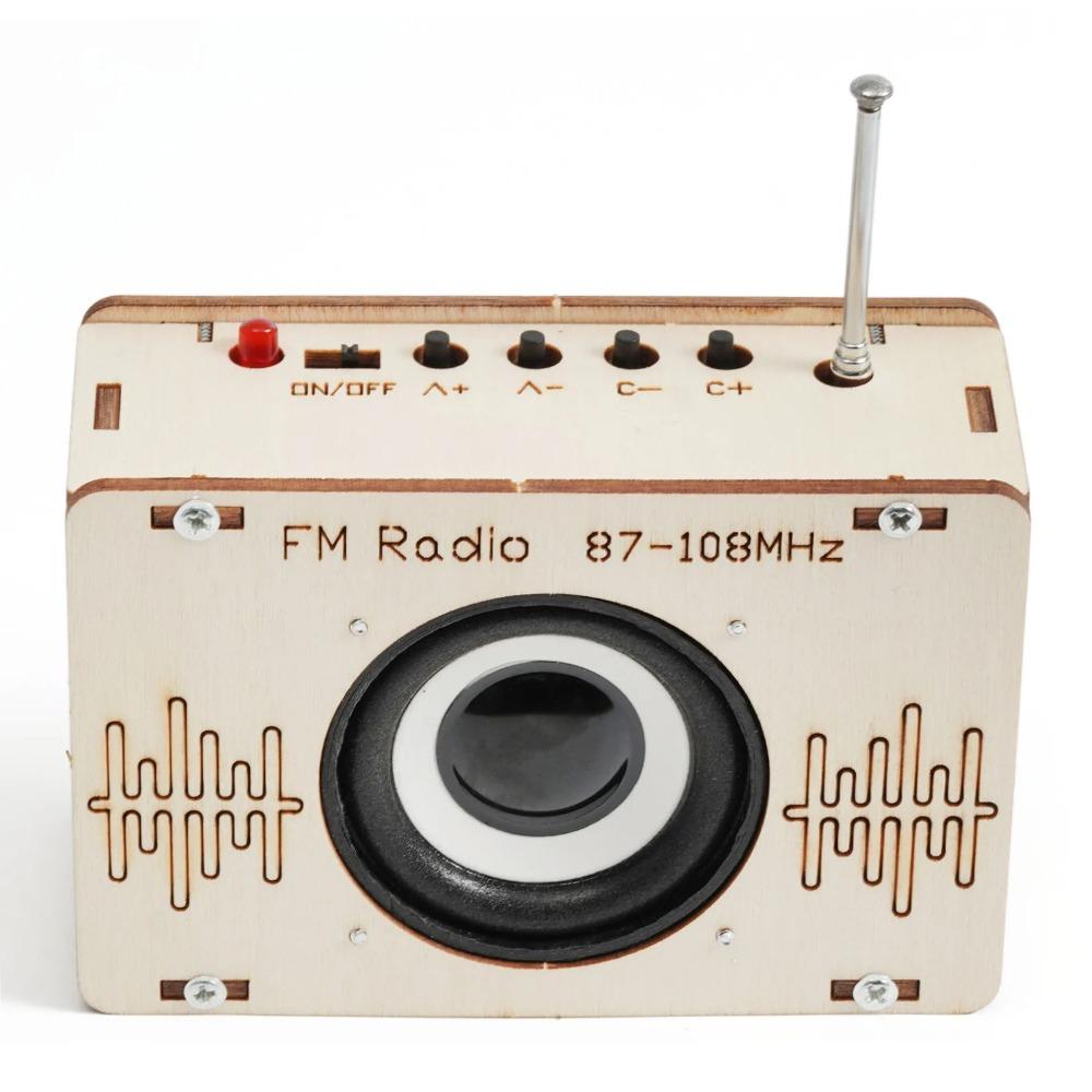 DIY FM Radio Model Science Toys for Kids Wooden STEM Technologia Experimental Tool Kit Learning Education School Supply