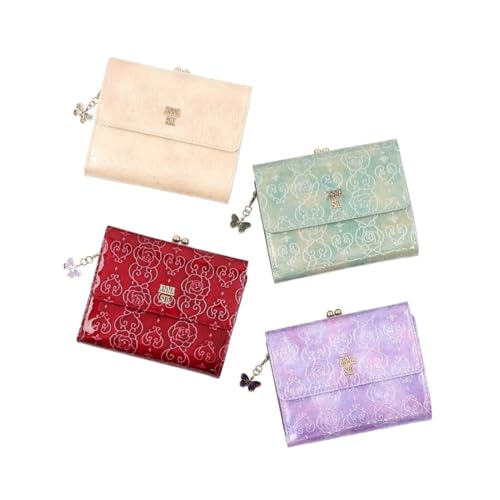 ANNA SUI Rose Heart Clasp Bifold Wallet [New Color] Women's Wallet with Bill Compartment and Card Slots, Large Capacity, Clasp Closure, 317985, Purple