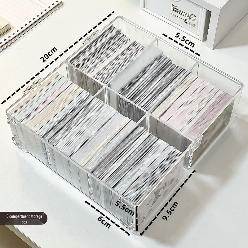 Aufbewahrungsbox für Ultraman-Karten-Bricks mit Klappdeckel, Trennwänden und Aufsteller für Drei-Zoll-Karten